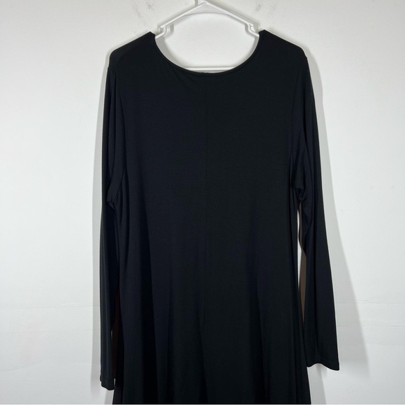 LUUKAA Long Sleeve Mesh Jersey Knit Lagenlook Dress Size 4 - Picture 4 of 11